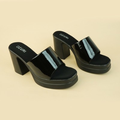 OZURI Women Heels(Black , 4)