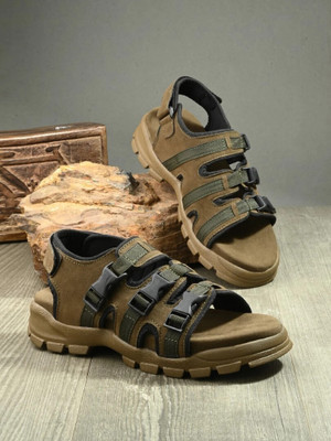 Roadster Men Sandals(Olive , 8)