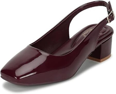 Marc Loire Women Heels(Maroon , 4)
