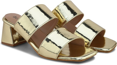 Dressberry Women Heels(Gold , 5)