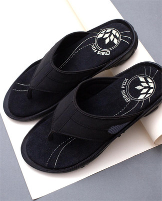 BIG FOX Leather Men Casual(Black , 8)