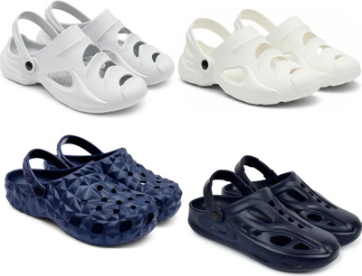 Golf Men Clogs(Grey, White, Blue, Blue , 9)