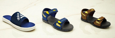 Classica Men Sandals(Blue, Blue, Yellow, Brown , 10)