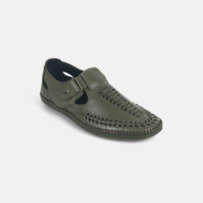 MOCHI Men Casual(Olive , 8)
