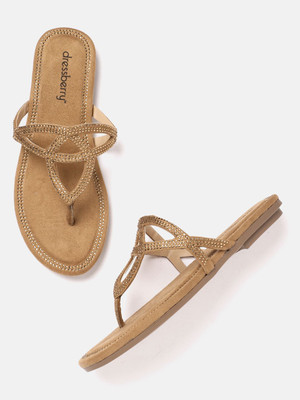 Dressberry Women Flats(Brown , 3)