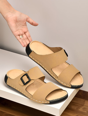 TARKIZ Men Sandals(Beige , 6)