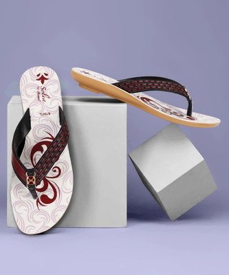 Paragon PUK7007L Women Sandals Comfortable Durable Lightweight Casual Fashion Slippers Women Flats(Red , 7)