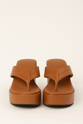 UUNDA Fashion Women Wedges(Brown , 5)