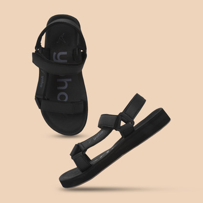 yoho YOHO EVA Sandals for Men | Comfortable Cushioned Sole | TPR Base | Lightweight Men Casual(Black , 9)