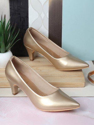 Denill Women Heels(Gold , 6)