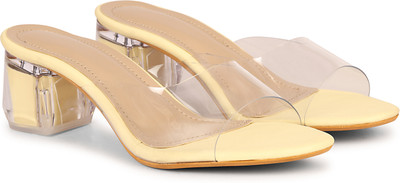 Ishransh Women Heels(Yellow , 5)