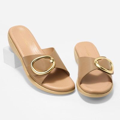 Forever Glam By Pantaloons Women Sandals(Brown , 8)