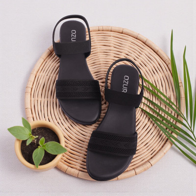 OZURI Women Flats(Black , 3)