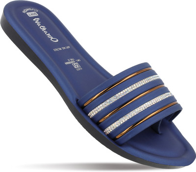 WALKAROO Women Flats(Navy , 5)