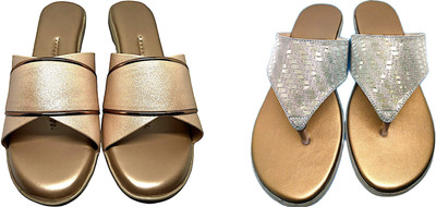 PGSPSOFT Women Casual(Beige, Gold , 8)