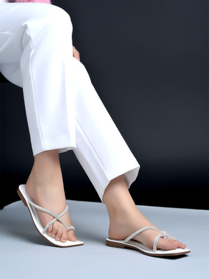 SHOETOPIA Women Flats(White , 4)