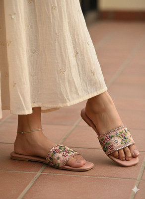 XiZUii Women Flats(Pink , 8)