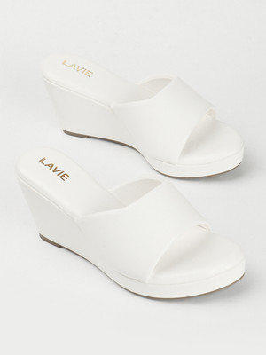 LAVIE Women Wedges(White , 8)