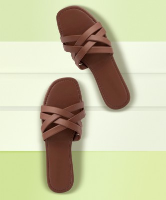LEEFANT Beautiful Appearance Fashion Sandals/Girls Flat Slipper For All Occasion looks Women Brown Flats