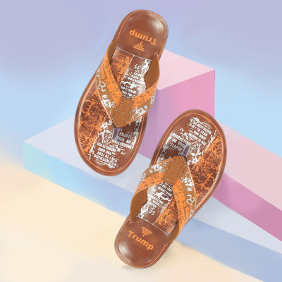 TRUMP Men Sandals(Tan , 9)
