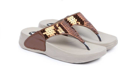 FLOATY Women Wedges(Copper , 4)