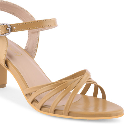 Dressberry Women Heels(Beige , 4)