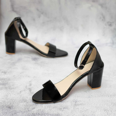 LEEFANT Excellence Party Wear Heel Sandals / Perfect Stylish Heels For Women's, Girl's Women Heels(Black , 5)