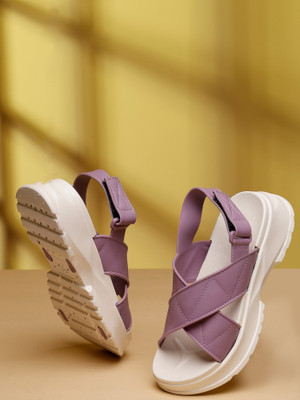 JUMPLITE Lightweight Comfort Summer Trendy Premium Stylish Party Casual Extra Soft Women Wedges(Purple , 3)