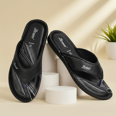 Paragon PUK2223G Men's Slip-on| Comfortable Sole & Durable Men Sandals(Black , 8)