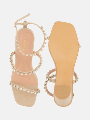 LAVIE Women Heels(Beige , 6)