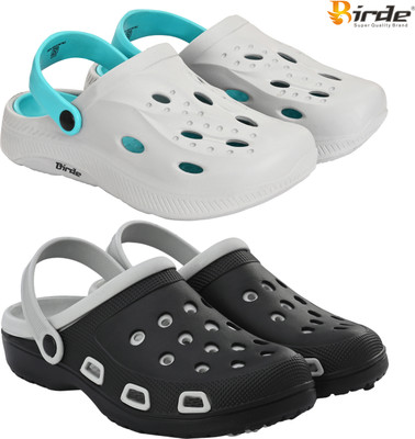 Birde Men Clogs(Grey, Black , 10)