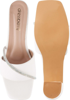 Dressberry Women Heels(White , 4)