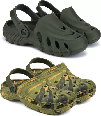 Camfoot Men Sandals(Green, Green , 8)