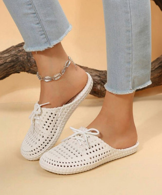 Shozie Women Flats(White , 6)