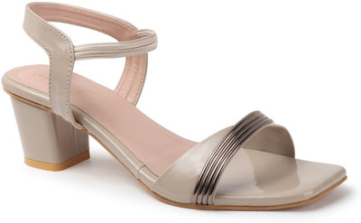 Dressberry Women Heels(Beige , 6)