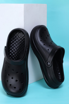 Footox Sandals | Clogs | Ortho | Acupressure Men Clogs(Black , 9)