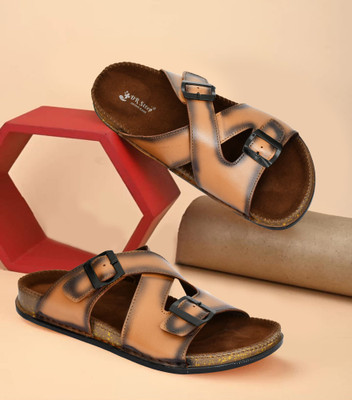 DR STTEP Men Sandals(Brown , 6)