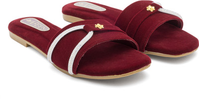 AFEEN Women Flats(Maroon , 7)