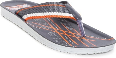 Paragon PUK2209G Men's Lightweight,Waterproof Grey-Orange Flip Flops|Everyday Slippers Men Clogs(Grey, Orange , 7)