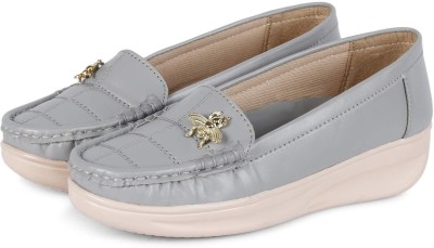 FASHIMO Casual Loafers Loafers For Women(Grey , 8)