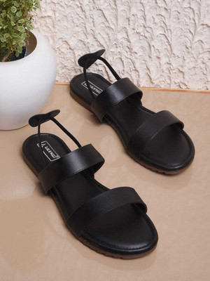 LILVYSOLE Women Flats(Black , 8)
