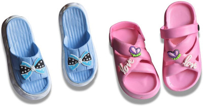 footpedia Women Wedges(Pink, Blue , 3)