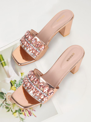 ANOUK Women Heels(Orange , 8)