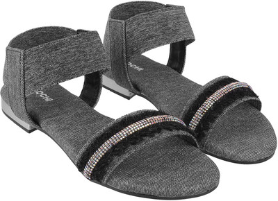 MOCHI Women Flats(Black , 4)
