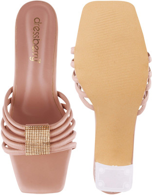Dressberry Women Heels(Pink , 7)
