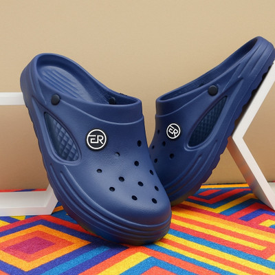 ERANC Men Clogs(Navy , 6)