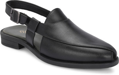 House of Pataudi Men Sandals(Black , 7)