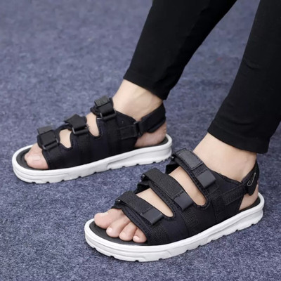 BOKZZON Men Sandals(Black , 6)