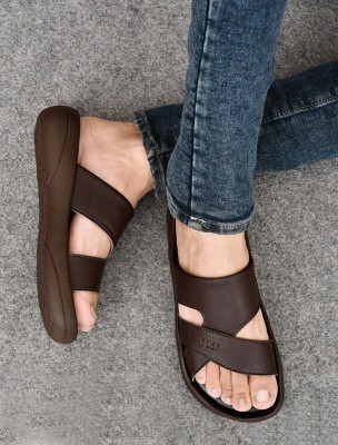 Real Bliss Men Sandals(Brown , 9)