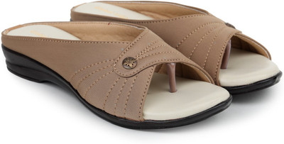 Global India Women Flats(Beige , 6)